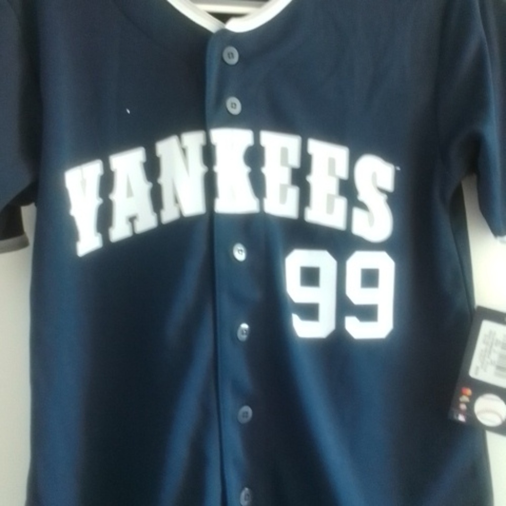 NWT Genuine Merchandise Blue and White Yankees Jersey #99 Judge - Picture 4 of 7